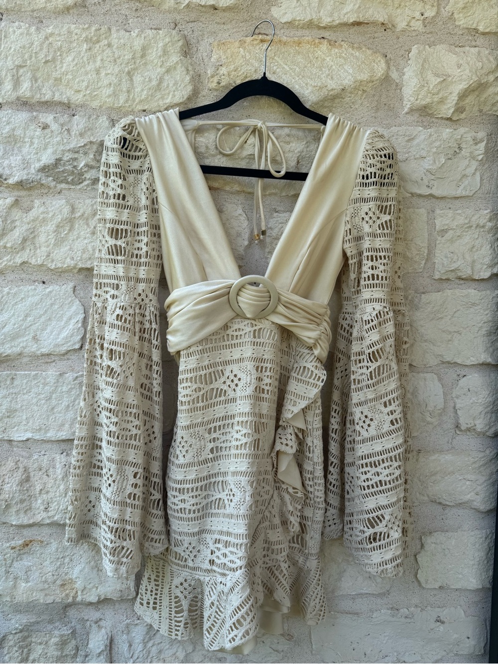 Patbo Crochet Plunge Mini Dress size 4 - Picture 6 of 10